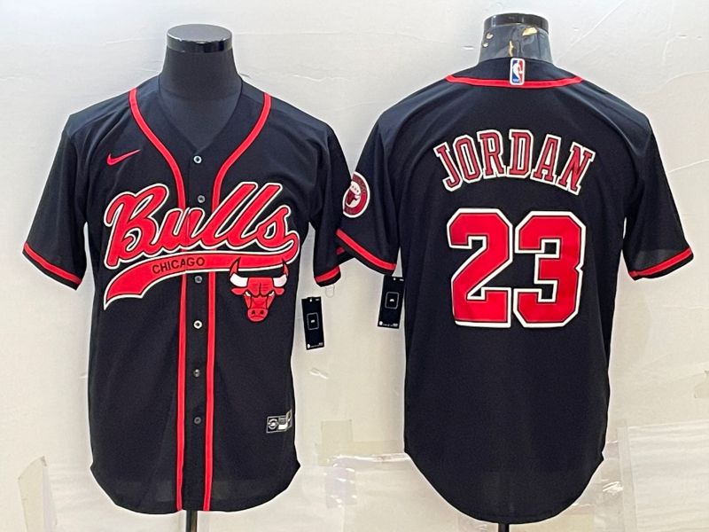 Men Chicago Bulls #23 Jordan Black 2022 Nike Co branded NBA Jersey->chicago bulls->NBA Jersey